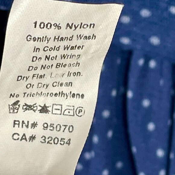 Anthropologie Weston Chiffon Midi Dress XS | Blue Polka Dot Cap Sleeve Fit Flare - Picture 13 of 15